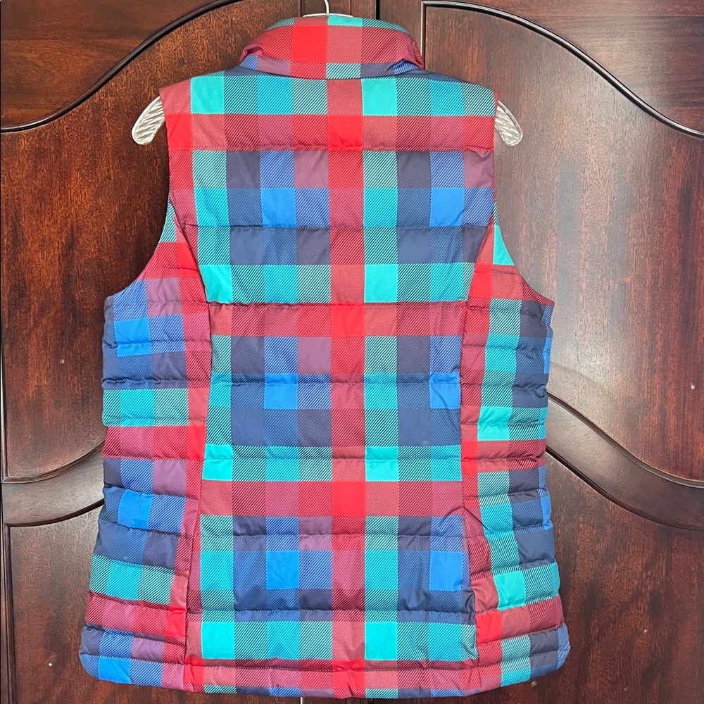 Lands’ End Women’s Full Zip Plaid Down Vest Size Medium (10-12) Tall - Picture 4 of 10